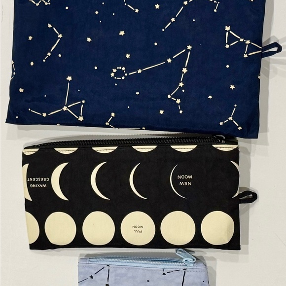 Baggu Night Sky Flat Pouch Set - Picture 2 of 2